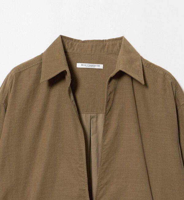 BEAUTY&YOUTH UNITED ARROWS「コットンコーデュロイ スキッパーチュニック」|シャツ・ブラウス|