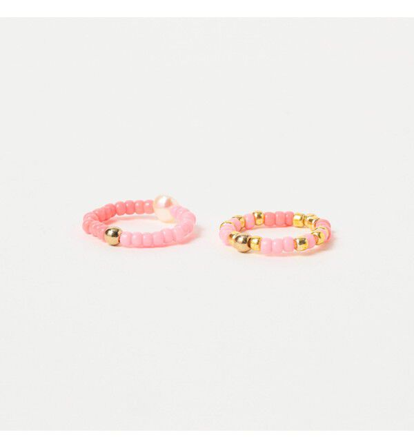 BEAMSBOY「淡水パール &times; ビーズ リング 2P」|その他|
