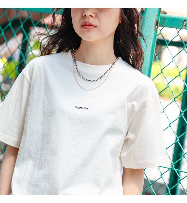 BEAMSBOY「ボーイ エンブロイダリー クルー Tシャツ」|Tシャツ・カットソー|IVORY