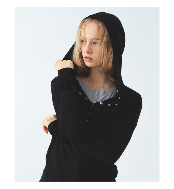 Ray BEAMS 「リブ ヘンリーネック フーディー」|Tシャツ・カットソー|