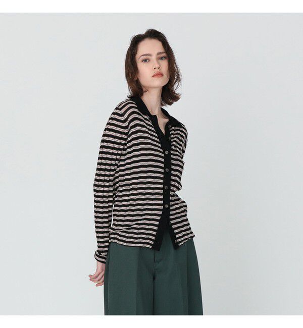 Demi-Luxe BEAMS 「【別注】BATONER &times; Demi-Luxe BEAMS / ポロ ボーダー カーディガン」|カーディガン|