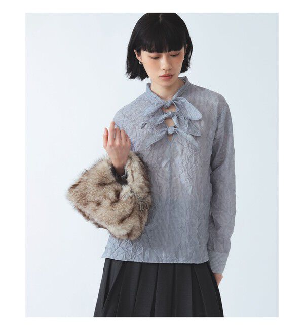 Ray BEAMS 「MIX フェイク ファー バッグ」|ハンドバッグ|