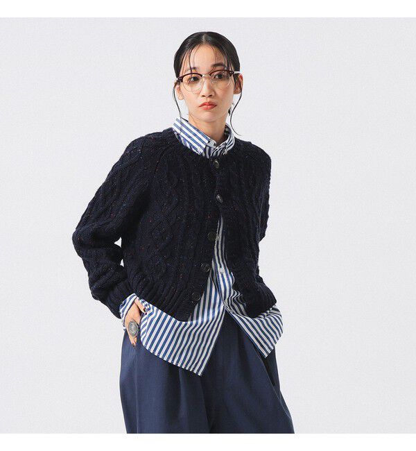 BEAMSBOY「カラーネップ アラン カーディガン」|ニット・セーター|