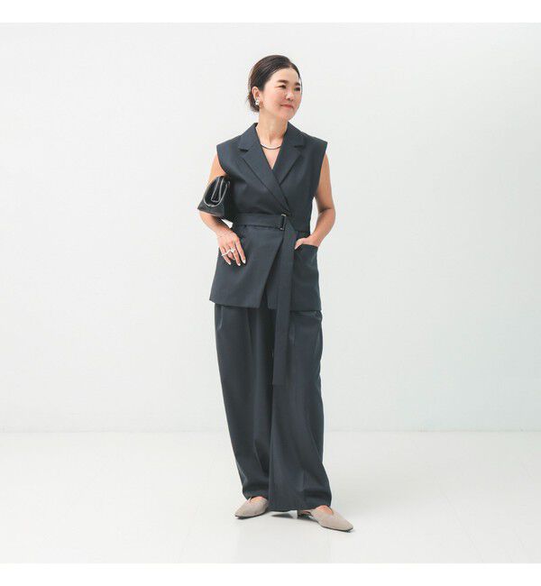 Demi-Luxe BEAMS 「エディター東原妙子 &times; Demi-Luxe BEAMS / ウォッシャブルウール ジレ」|ダウン|