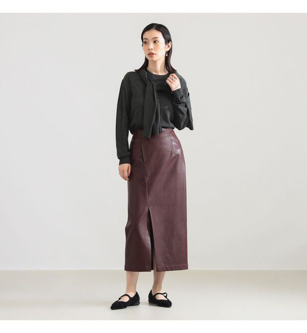 Demi-Luxe BEAMS 「【CLASSY.10月号掲載】AK+1 / フェイクレザー スカート」|スカート|
