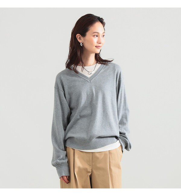 Demi-Luxe BEAMS 「コットンウール Vネック ニット」|ニット・セーター|