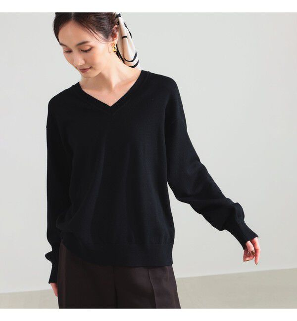 Demi-Luxe BEAMS 「コットンウール Vネック ニット」|ニット・セーター|