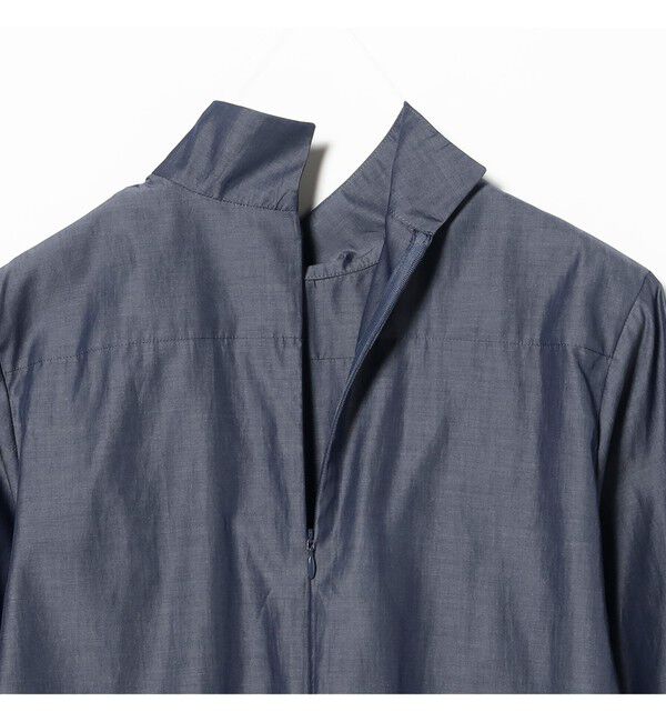 Demi-Luxe BEAMS 「AK+1 / シャンブレー ハイネック ブラウス」|シャツ・ブラウス|