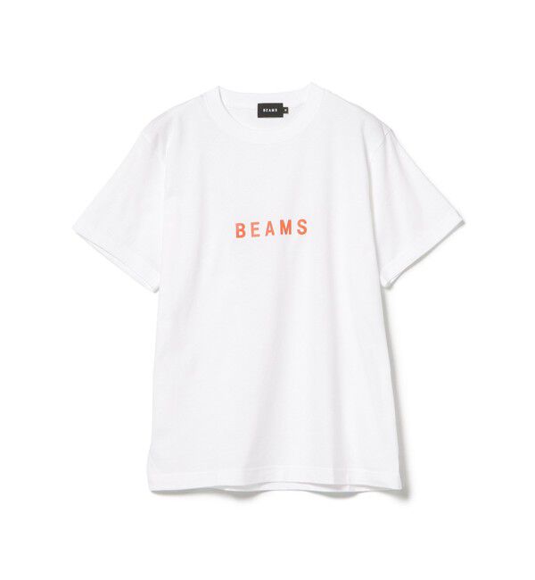 BEAMS「BEAMS｜BEAMS ロゴ Tシャツ ①｜ 半袖 Tシャツ｜ロゴT プリント｜ベーシックフィット」|Tシャツ・カットソー|