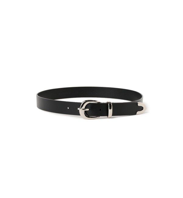 BEAMS「レザー ウエスタン ベルト」|ベルト|BLACK