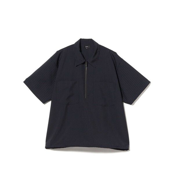BEAMS「TW ハーフジップ シャツ【ワイドフィット】」|シャツ・ブラウス|
