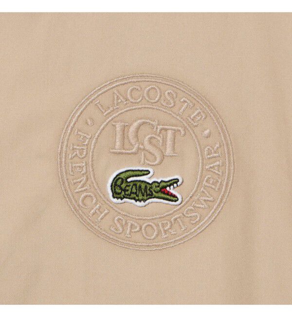 BEAMS「BEAMS｜【別注】LACOSTE / スタンドカラー ブルゾン｜ビームス 50周年｜コットン100％｜水洗い可」|ブルゾン・スタジャン|