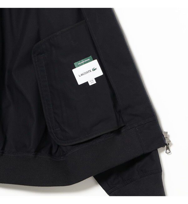 BEAMS「BEAMS｜【別注】LACOSTE / スタンドカラー ブルゾン｜ビームス 50周年｜コットン100％｜水洗い可」|ブルゾン・スタジャン|