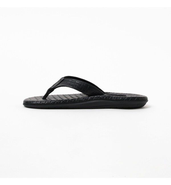 BEAMS「BEAMS｜【別注】ISLAND SLIPPER / レザー トング サンダル｜シンプル｜モノトーン」|サンダル|