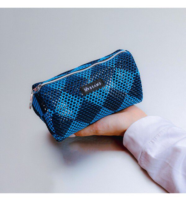 bPr BEAMS「ダイヤモンド メッシュ ポーチ S」|ポーチ|NAVY/BLUE