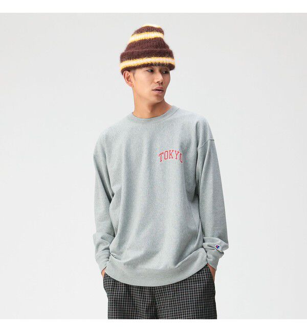 BEAMS「【別注】Champion / リバースウィーブ（R）シティ ロングスリーブTシャツ」|Tシャツ・カットソー|