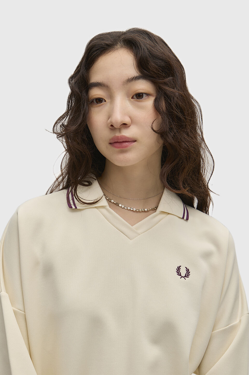 FRED PERRY 「FRED PERRY／Tipped Open Collar Sweatshirt／ティップドオープンカラースウェット」|スウェット・ジャージ|