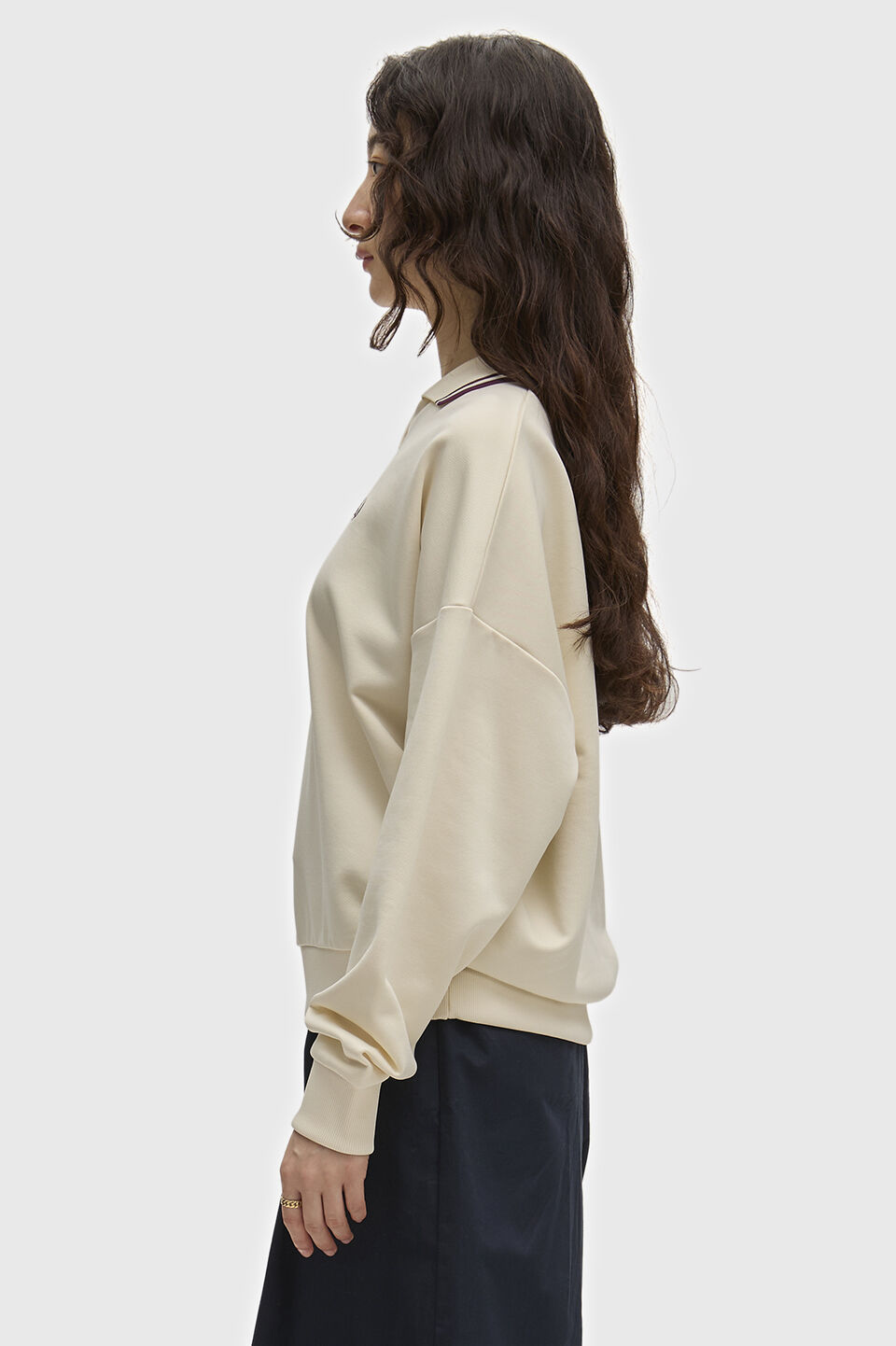 FRED PERRY 「FRED PERRY／Tipped Open Collar Sweatshirt／ティップドオープンカラースウェット」|スウェット・ジャージ|