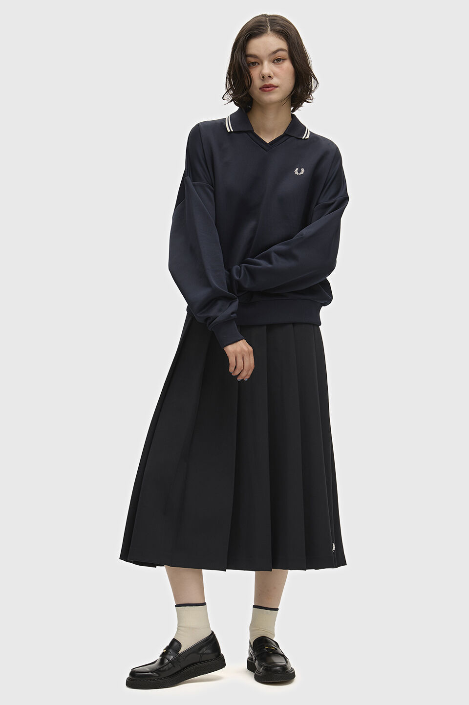 FRED PERRY 「FRED PERRY／Tipped Open Collar Sweatshirt／ティップドオープンカラースウェット」|スウェット・ジャージ|