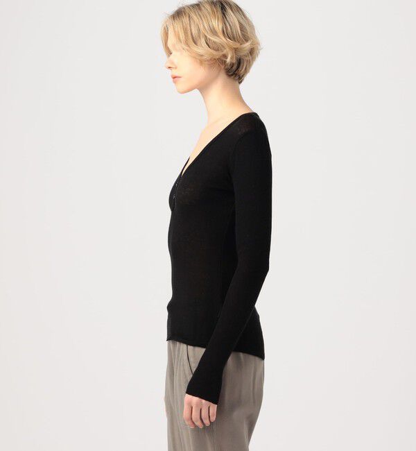 JAMES PERSE「コットンカシミヤブレンドリブ ヘンリーネックプルオーバー WVA3940」|Tシャツ・カットソー|