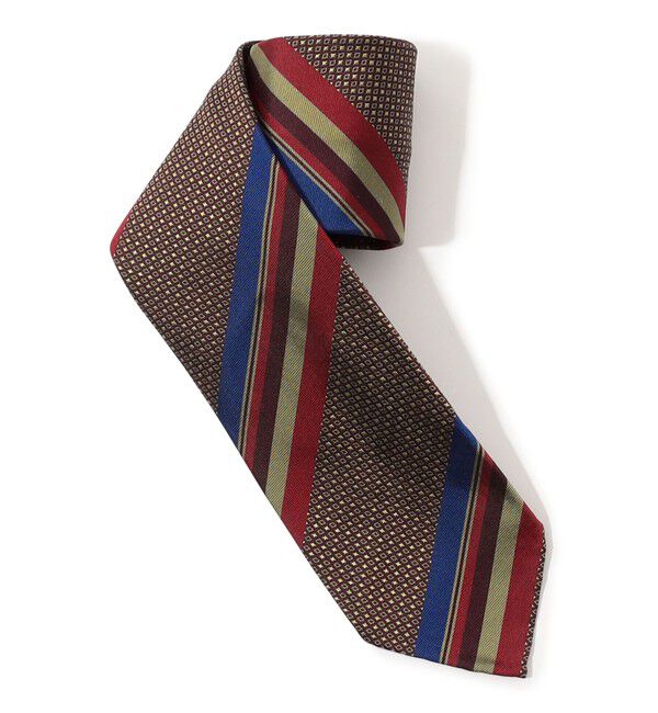 TOMORROWLAND GOODS「TOMORROWLAND MADE IN ITALY シルク レジメンタルネクタイ」|ネクタイ・蝶ネクタイ|46 ブラウン系
