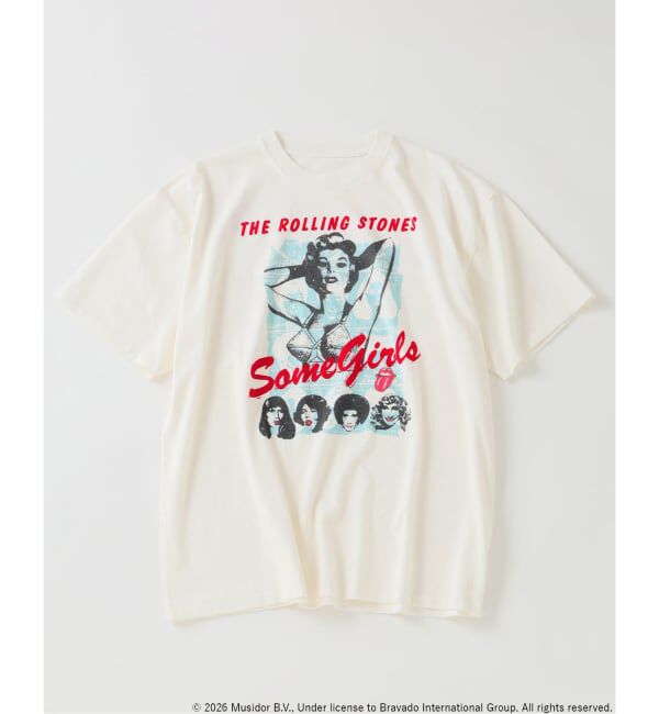 JOURNAL STANDARD relume「ローリングストーンズ 別注 ヴィンテージ加工 プリントTシャツ」|Tシャツ・カットソー|ホワイト