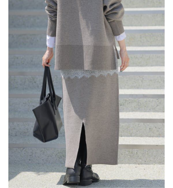 JOURNAL STANDARD relume「《予約》ウォッシャブルウールミックススリットスカート」|スカート|