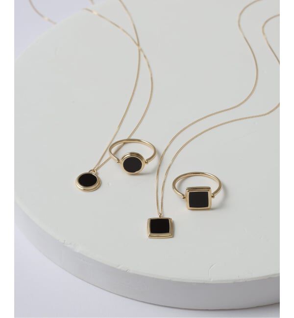 Lilas by Spick&Span「《WEB限定》スライスオニキスサークルリング K10」|リング|