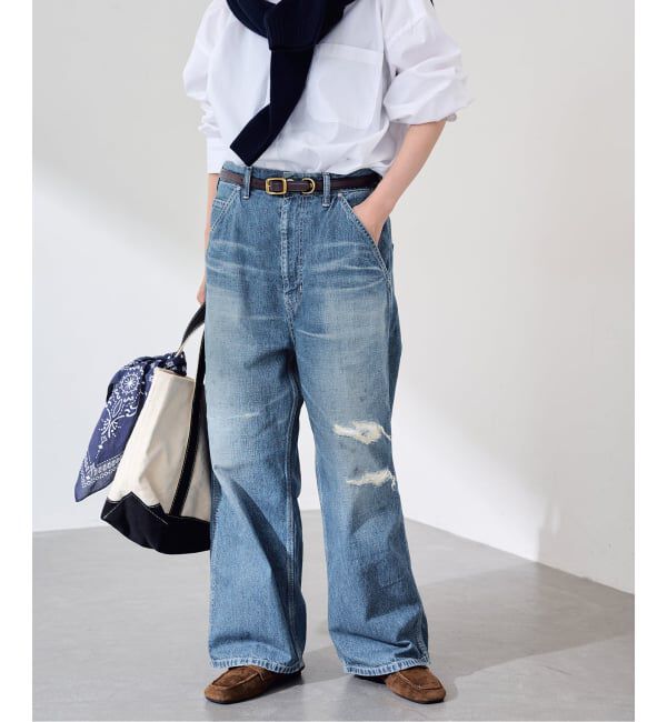 FRAMeWORK「≪予約≫OUT OF FRAMe DENIM Painter パンツ (ブルー)」|デニム|