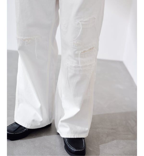 FRAMeWORK「≪予約≫OUT OF FRAMe DENIM Painter パンツ (ホワイト)」|デニム|