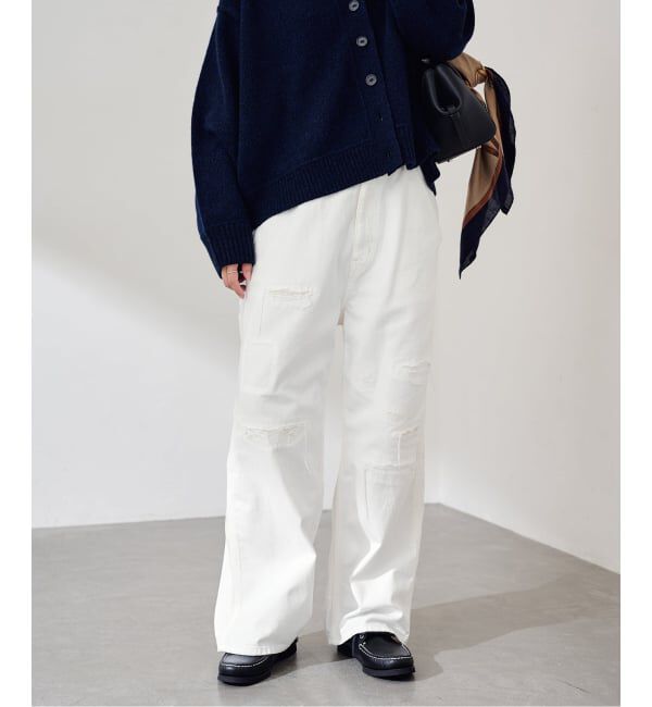 FRAMeWORK「≪予約≫OUT OF FRAMe DENIM Painter パンツ (ホワイト)」|デニム|