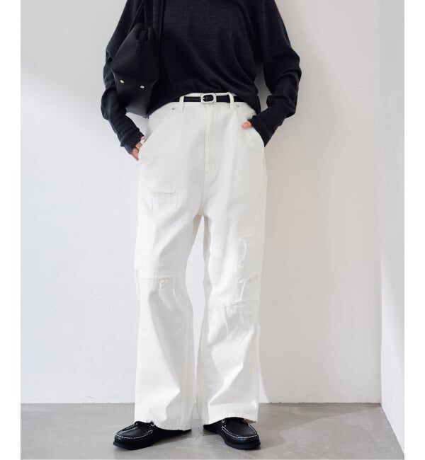 FRAMeWORK「≪予約≫OUT OF FRAMe DENIM Painter パンツ (ホワイト)」|デニム|