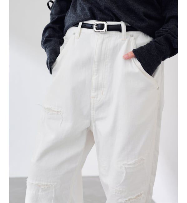 FRAMeWORK「≪予約≫OUT OF FRAMe DENIM Painter パンツ (ホワイト)」|デニム|