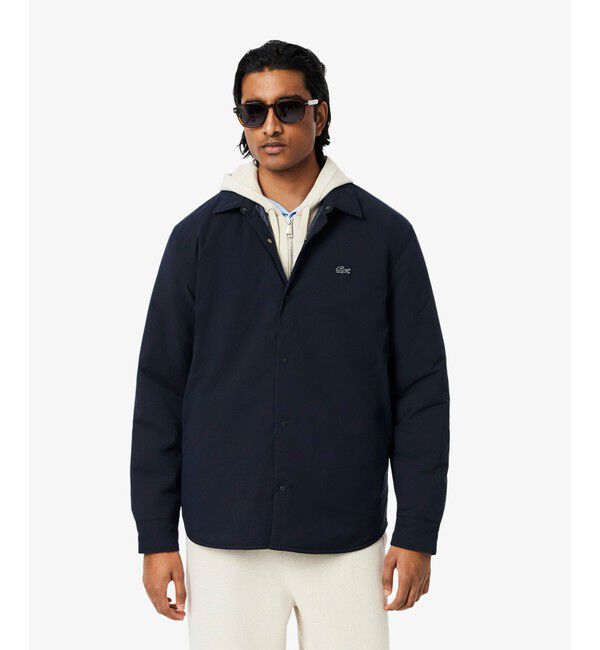 LACOSTE「撥水ストレッチ 中綿入りシャツジャケット」|シャツ・ブラウス|ダークネイビー