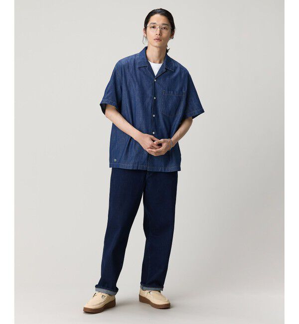 LACOSTE「オーバーサイズ オープンカラーデニムシャツ」|シャツ・ブラウス|