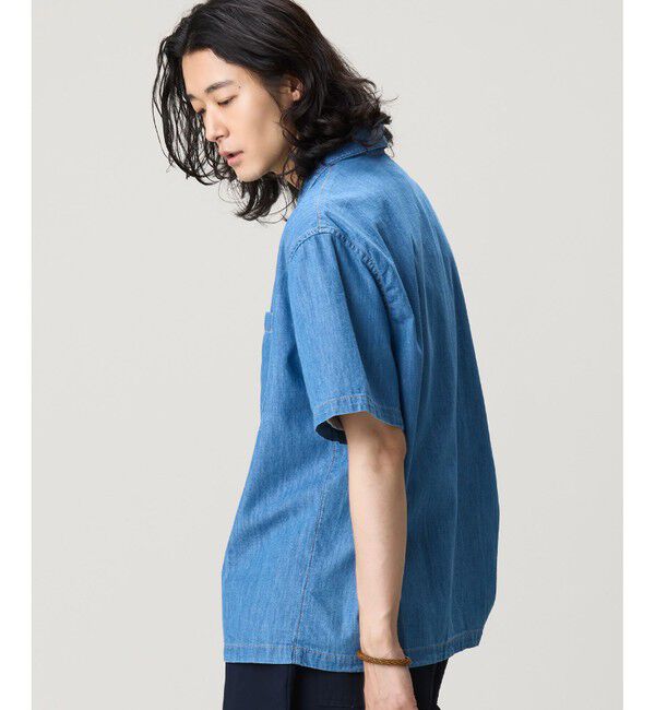 LACOSTE「オーバーサイズ オープンカラーデニムシャツ」|シャツ・ブラウス|