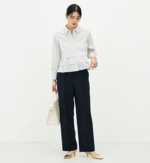 NOLLEY'S「《セットアップ対応》ウォッシャブルシャーク愛されセミワイドパンツ」|その他|