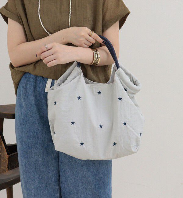 fredy emue「バイカラー星刺しゅう2ＷAYトートバッグ」|トートバッグ|