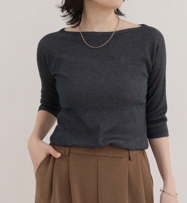 fredy emue「ラメテレコボートネックカットソー」|Tシャツ・カットソー|