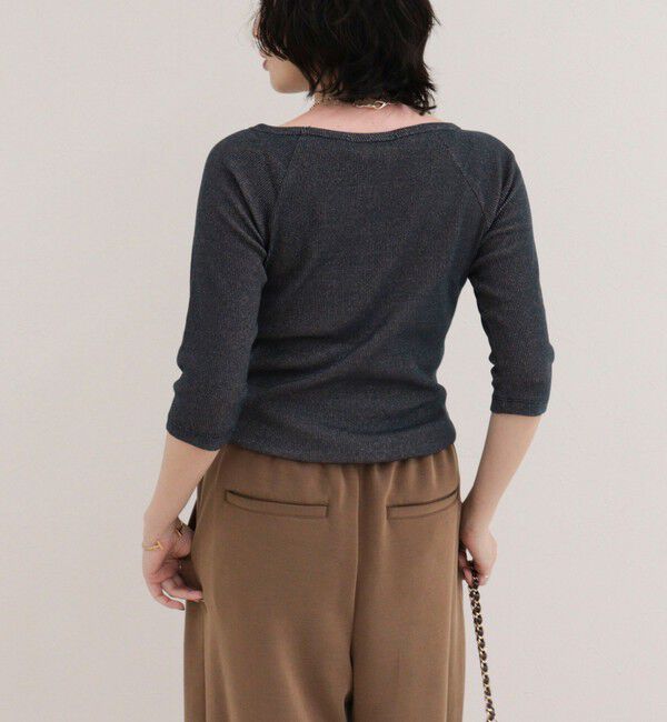 fredy emue「ラメテレコボートネックカットソー」|Tシャツ・カットソー|