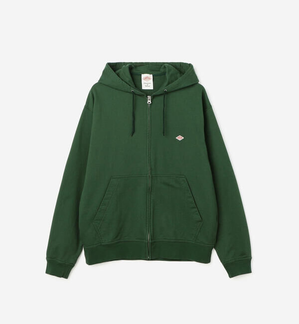 DANTON「DANTON | コットンテリー ジップパーカー MEN」|スウェット・ジャージ|DKGREEN