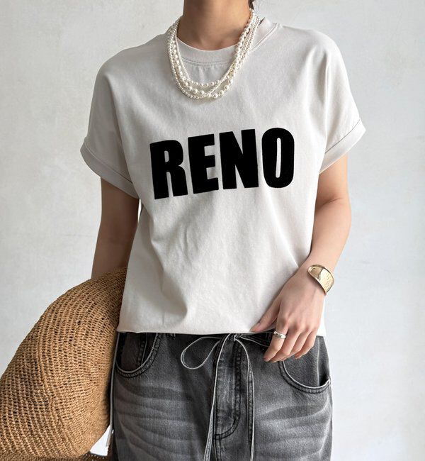  「接触冷感2WAYフロッキーロゴTEE」|Tシャツ・カットソー|