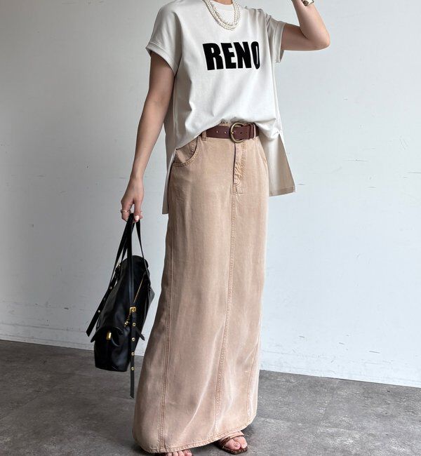  「接触冷感2WAYフロッキーロゴTEE」|Tシャツ・カットソー|