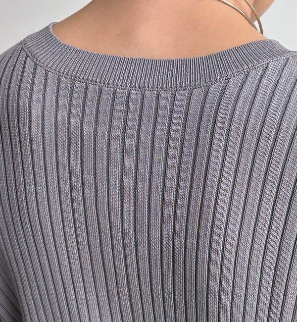  「【WEB限定】バイカラースリーブニット」|カーディガン|