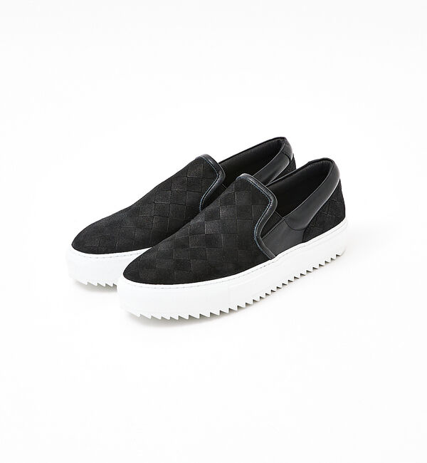 alfredoBANNISTER「【MASTER KICKS】厚底シャークソール レザー メッシュ型押し スリッポ」|スニーカー|