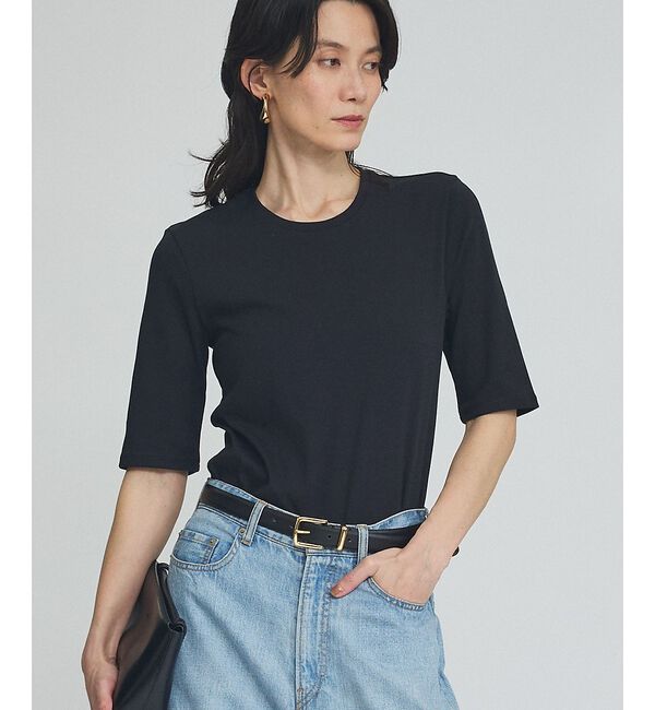 qualite「【コットン100％】サイロプレミアムフライスTシャツ」|Tシャツ・カットソー|ブラック