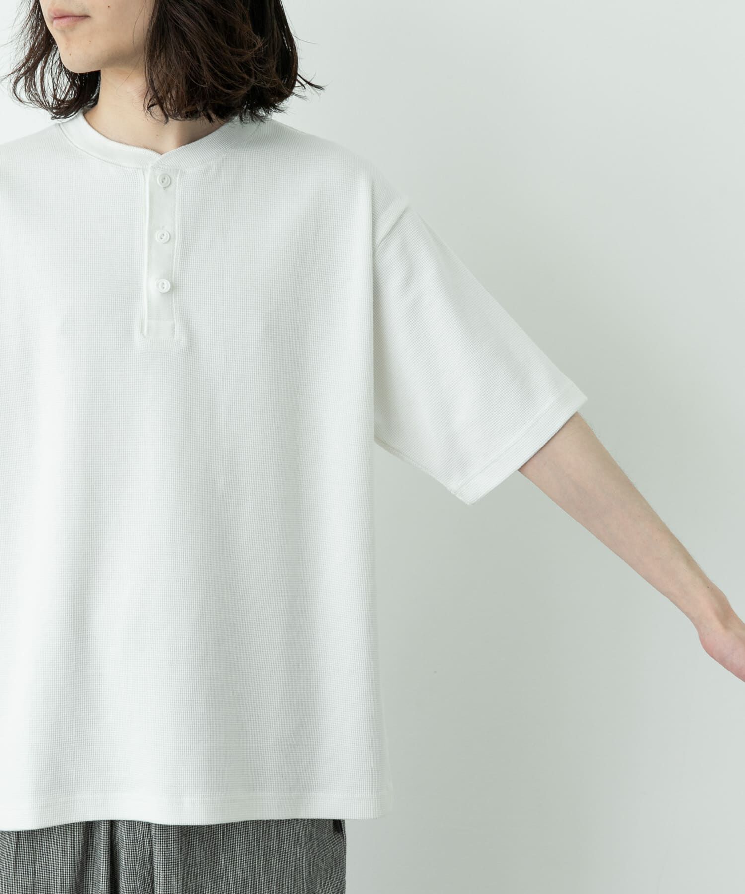 Sonny Label 「ワッフルヘンリーネックTシャツ」|Tシャツ・カットソー|