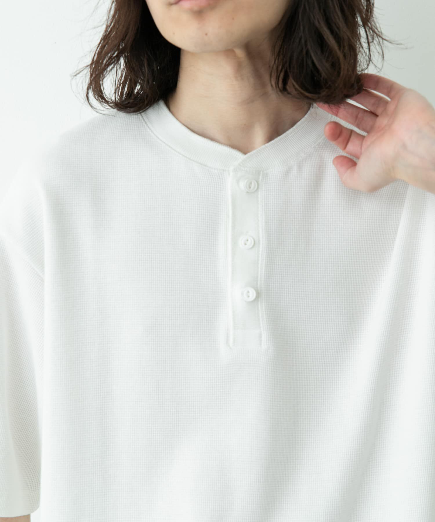 Sonny Label 「ワッフルヘンリーネックTシャツ」|Tシャツ・カットソー|