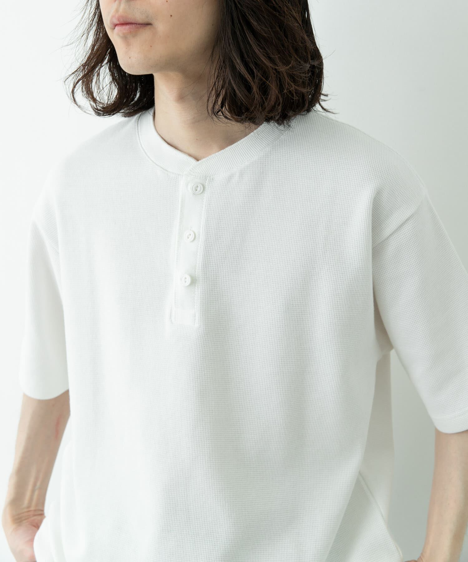 Sonny Label 「ワッフルヘンリーネックTシャツ」|Tシャツ・カットソー|