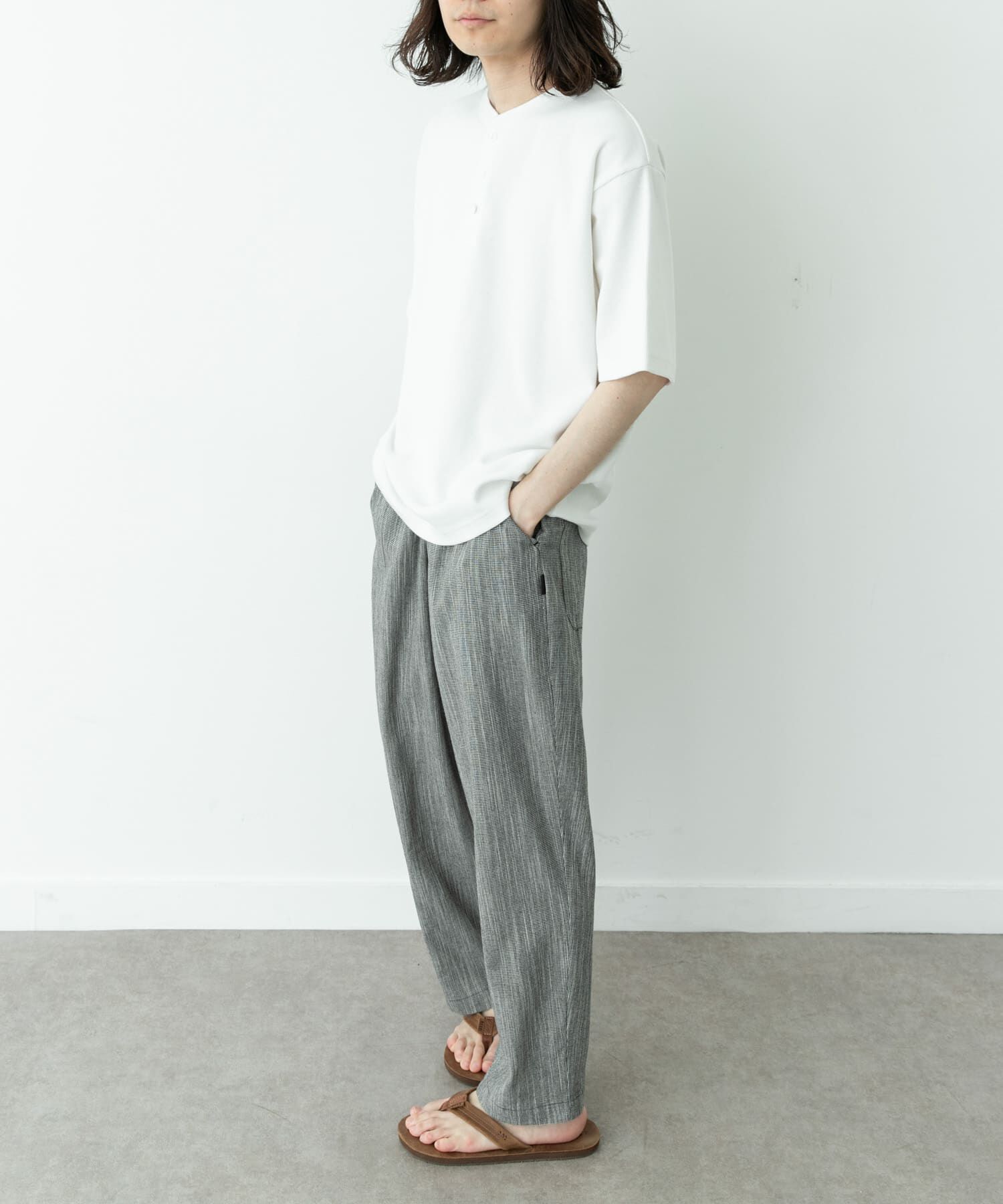 Sonny Label 「ワッフルヘンリーネックTシャツ」|Tシャツ・カットソー|